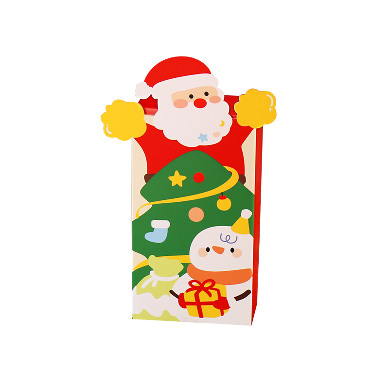 5个 创意加油圣诞老人礼品包装盒糖果盒圣诞礼物包装圣诞饼干纸盒 - 图3