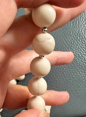 天然白化石项链小众设计感气质手工复古新款锁骨链女款不掉色