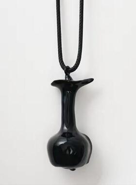 春夏款简约铜合金珐琅瓶子长项链轻奢时尚百搭气质款项饰女
