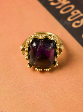 中古戒指镶嵌时尚女款复古秋冬款女新款百搭