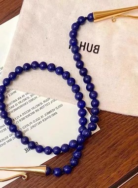 Sophie buhai多色项链小众红纹石手工制串珠精致感蓝色锁骨链