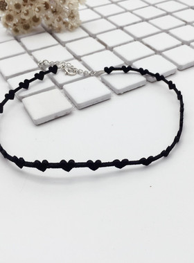 choker原宿短款心形蕾丝项圈