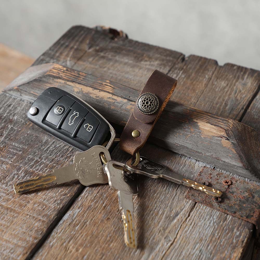 手工原创钥匙扣进口头层牛皮钥匙包车钥匙包复古个性经典真皮实用,淘宝优惠券,粉丝福利购,淘宝优惠卷