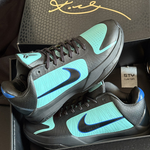 STY定制Nike Kobe5 ZK5 EYBL科比5蒂芙尼 赵睿同款耐克实战篮球鞋 - 图3