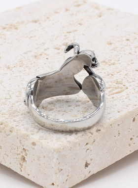 时尚钛钢男款戒指 个性复古机车摩托骷髅头男士钛钢戒指潮男指环