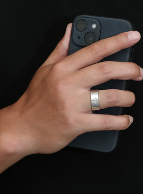 时尚钛钢戒指 镶钻十字架戒指男士简约个性指环潮人钛钢戒指指环