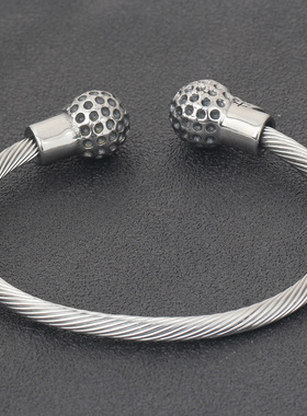 时尚风钛钢镶钻骷髅头通用手镯