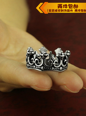 钛钢戒指复古欧美风钛钢戒指