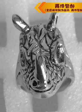 钛钢戒指指环霸气风银色钛钢戒指