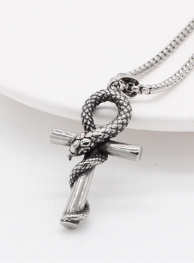 时尚项链吊坠钛钢十字架项链