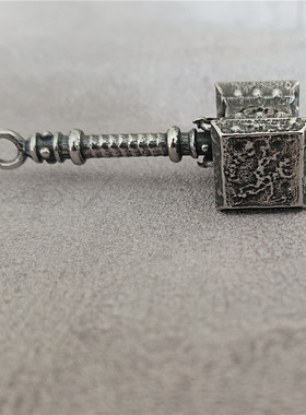 时尚钛钢项链  欧美复古潮牌雷神之锤钛钢吊坠锤子男士钛钢项链