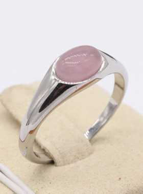 时尚钛钢女款戒指 欧美个性复古简约椭圆猫眼宝石钛钢戒指指环