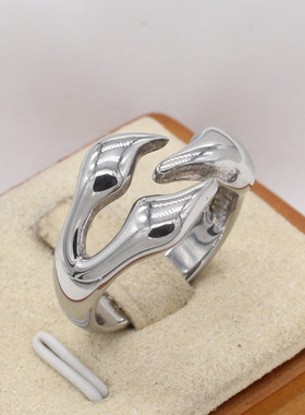 时尚钛钢男款戒指 欧美复古动物爪子戒指 爪子钛钢戒指指环