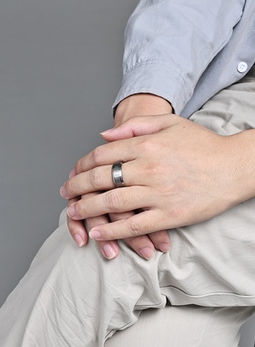 时尚钨钢戒指 激光镭射刻维京文字卢恩符文钨金戒指 耐剐蹭戒指