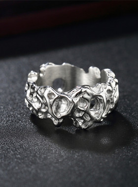 欧美钛钢戒指指环钛钢男