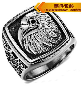 老鹰复古动物欧美风钛钢戒指