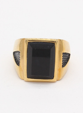 男款欧美几何戒指钛钢时尚男