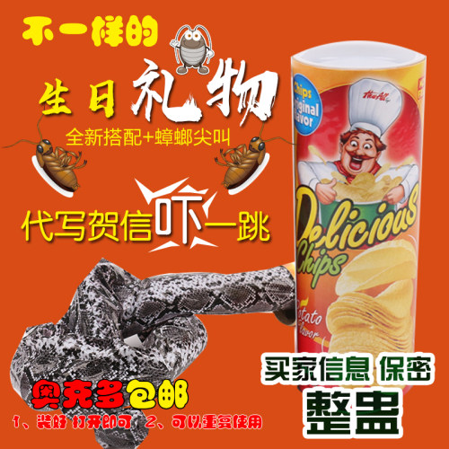 愚人节朋友吓一跳生日创意礼物整蛊恶搞怪整人玩具薯片桶蛇 - 图1