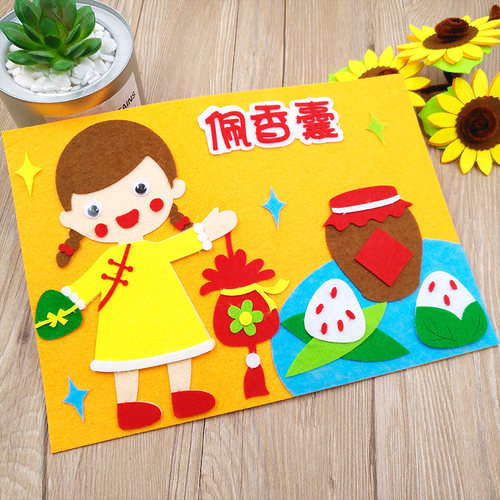 手工制作不织布绘本故事无纺布粘贴画材料包儿童diy幼儿园中秋节 - 图2