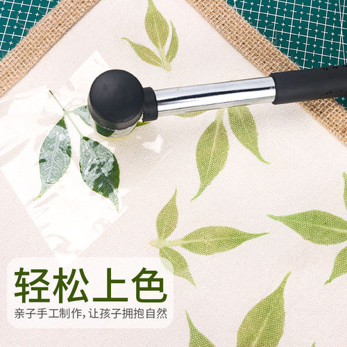 帆布袋树叶diy材料包干花植物敲拓染儿童手工拓印扎染非遗环保袋 - 图1