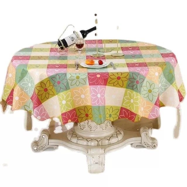 圆桌桌布防水防油圆桌子餐桌布饭店台布餐厅圆形家用塑料圆桌布,淘宝优惠券,粉丝福利购,淘宝优惠卷