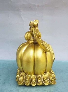 元宝招财装饰品纯铜喜庆书房摆件