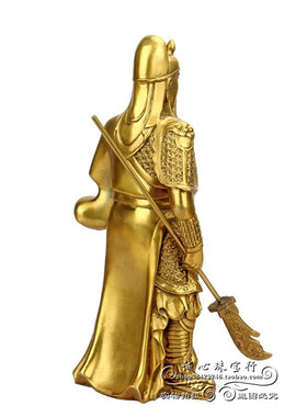 纯铜佛像关羽武财神风水工艺品