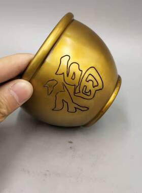 仿古风招财进宝纳福铜缸水缸笔筒