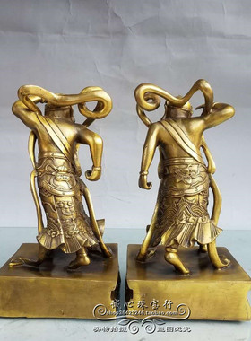 千里眼顺风耳哼哈二将保平安摆件