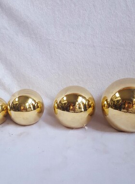 摆件实心球圆球诚心珠宝行铜中式