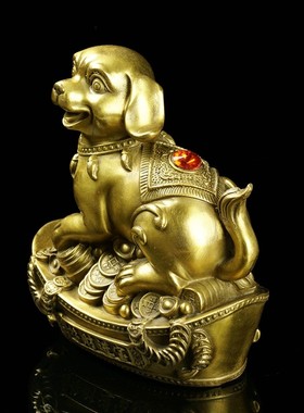 狼狗元宝铜招财新中式