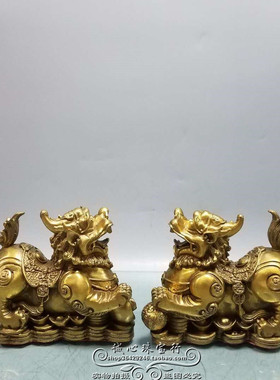 纯铜聚财貔貅居家镇宅风水摆件