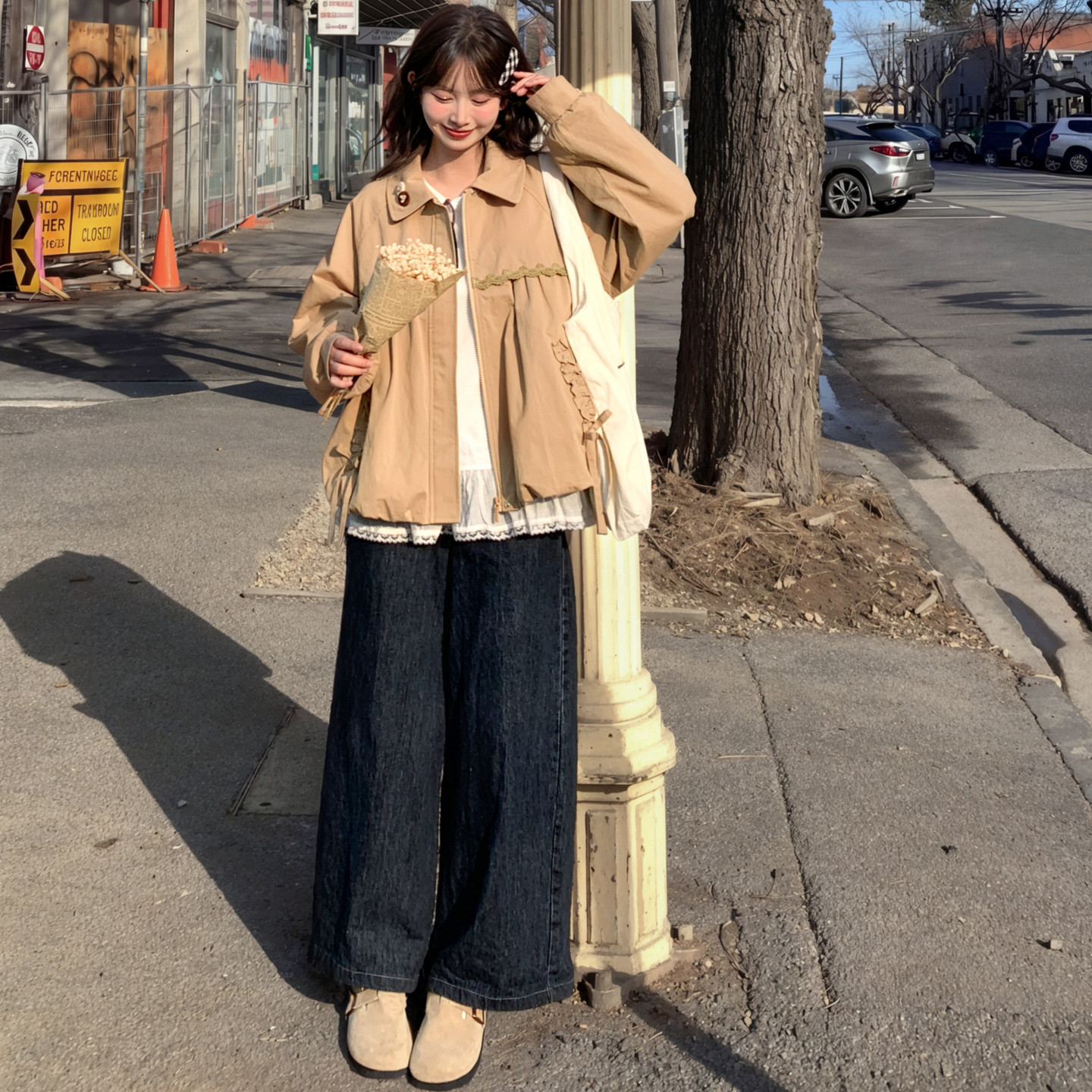 森女部落甜美风娃娃领蕾丝花边设计感宽松外套女新款纯棉短款上衣,淘宝优惠券,粉丝福利购,淘宝优惠卷