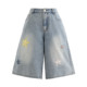 Mori Girl Tribe Sweet Cool Star Embroidered High Waist Jeans Women's 2026 New Style Versatile Distressed Straight Mid-Leg Pants Summer