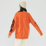 Хлопковый трендовый свитер, зимний шлем, круглый воротник