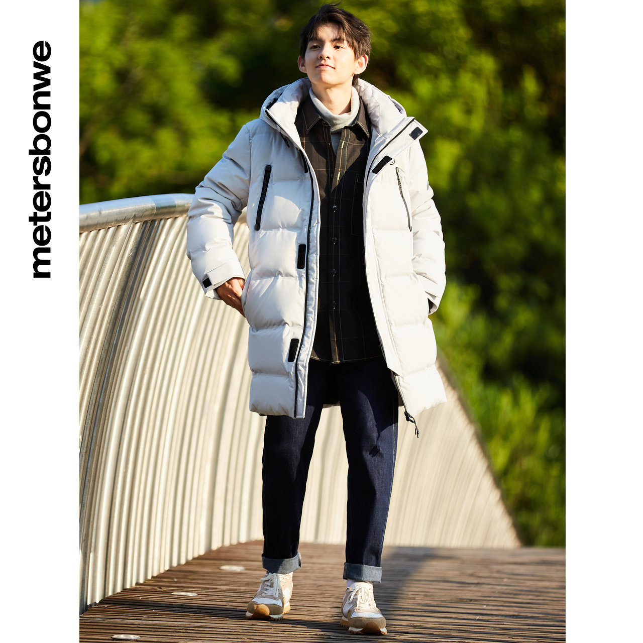 美特斯邦威中长款连帽机能羽绒服 美特斯邦威网店羽绒服