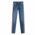 Métbonwe 2019 quần cec nữ phổ biến Quần nữ cao eo hoang dã bó sát quần jeans - Quần jean Quần jean