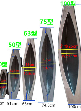 特大号直销加厚型药碾子铁研船