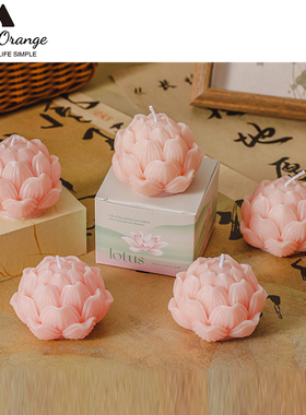 好运莲莲哪吒莲花造型香薰蜡烛