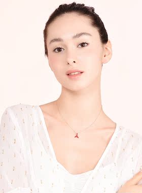 小众设计韩版红色鱼尾脖子饰品