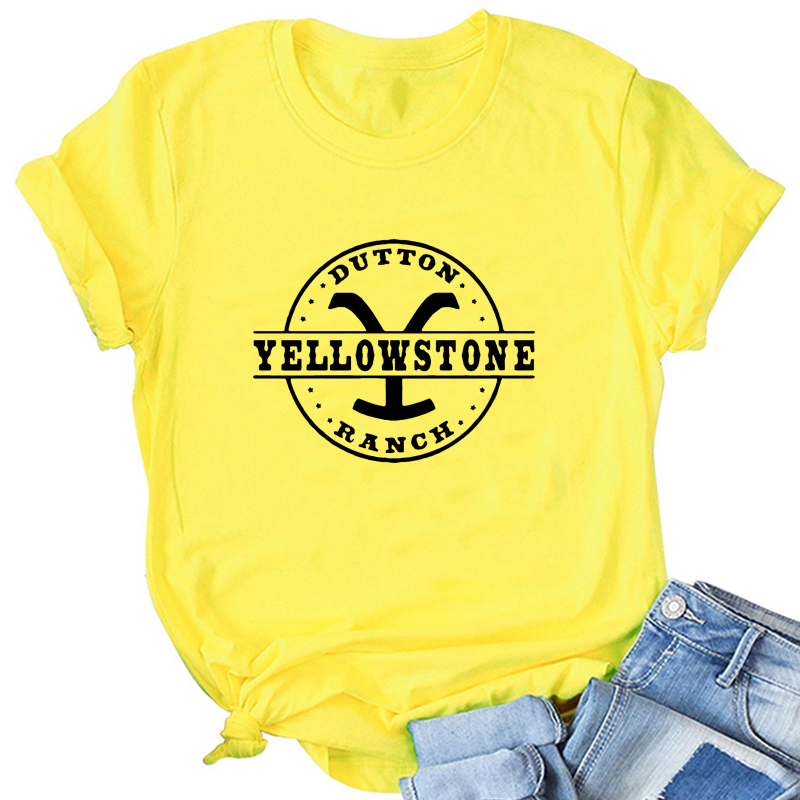 Dutton Yellowstone Ranch Tv Shows Graphic T Shirts Women Top - 图1