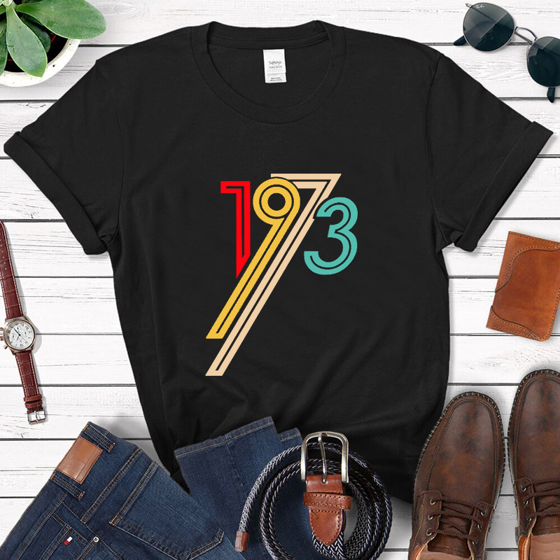 1973 51st 51 years old birthday women t shirt老妈生日礼物女 - 图0