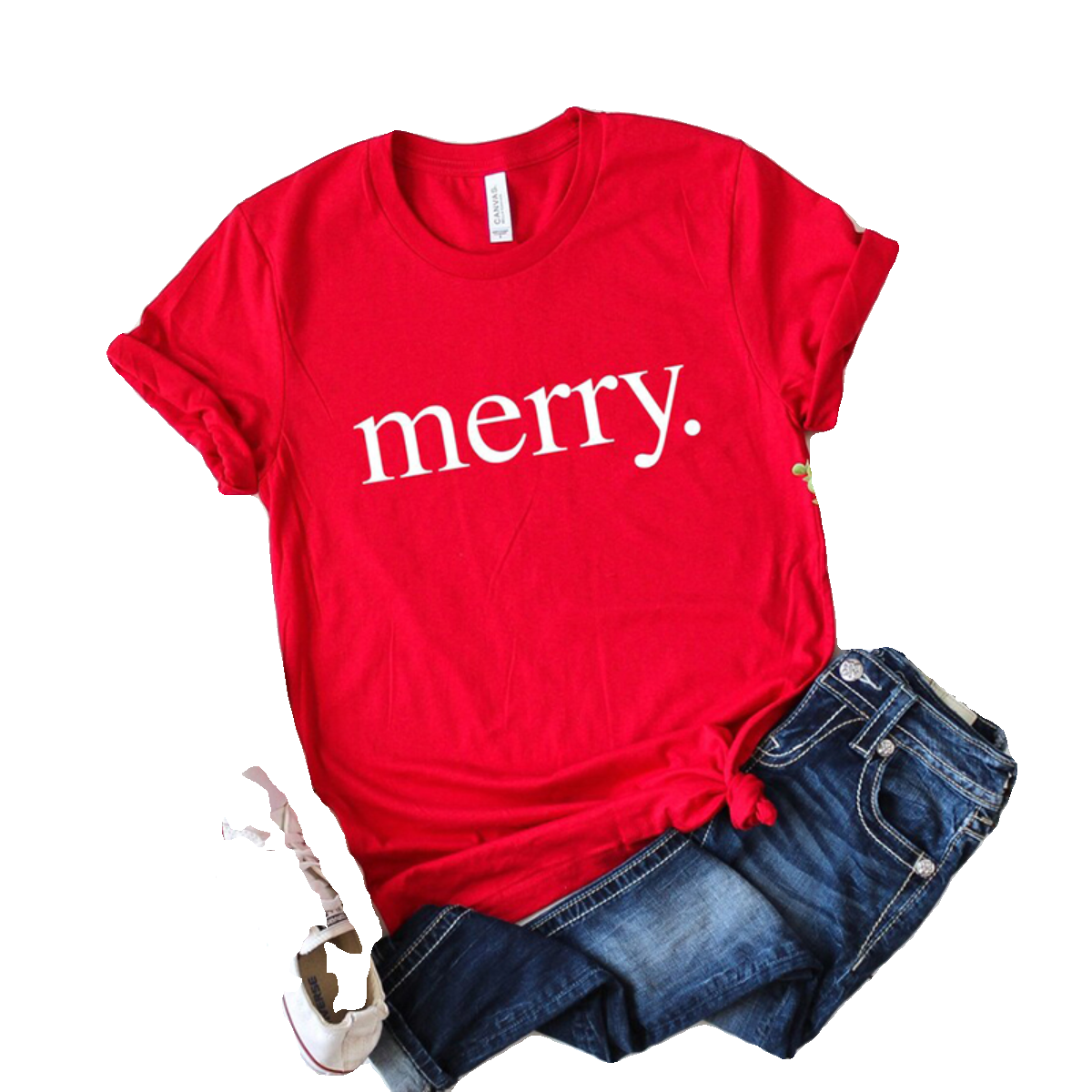 圣诞节简约短袖女T恤merry christmas holiday clothes t shirt - 图3