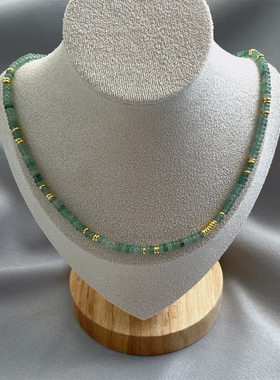 东陵玉算盘珠女款新中式锁骨链