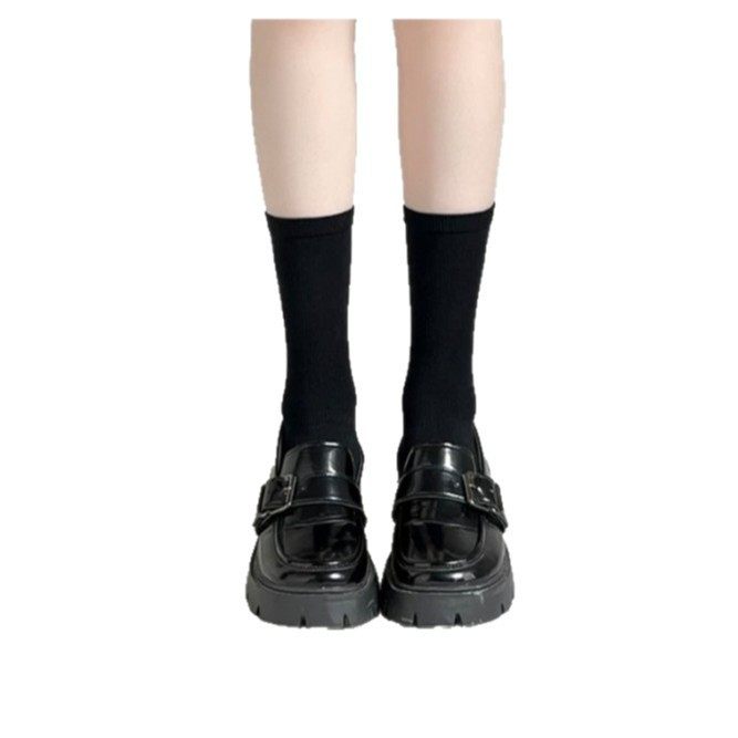 压力袜睡眠袜黑白色春秋潮流小红书显瘦漫画腿过膝袜乐福鞋搭配袜,淘宝优惠券,粉丝福利购,淘宝优惠卷