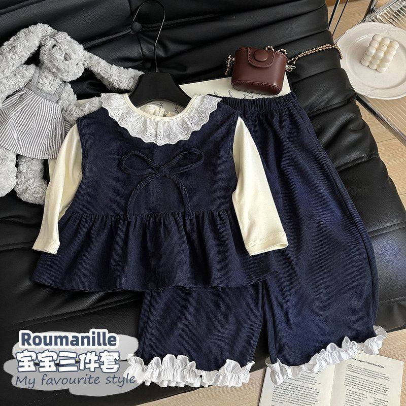 三件套冬季新款马甲女童套装春秋款2025儿童洋气小女孩秋季组合,淘宝优惠券,粉丝福利购,淘宝优惠卷