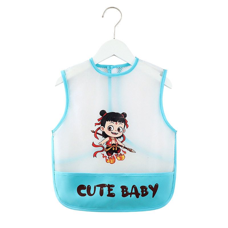 Breathable mesh new baby coveralls and children's eating bibs