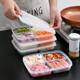 Refrigerator storage box packed with meals and freshness box food grade sealed food frozen meat four-part refrigerated vegetable box with lid