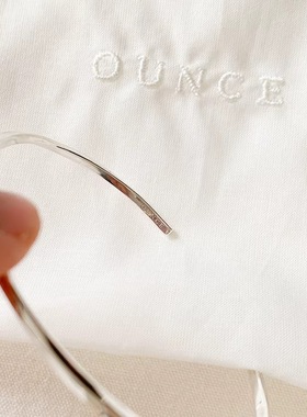 现 2025夏季新款韩国东大门OUNCE 925银 开口银色手镯