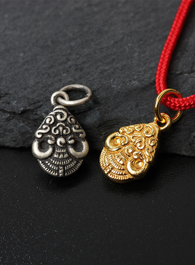 艾可森饰品女S925银镀金如意吊坠